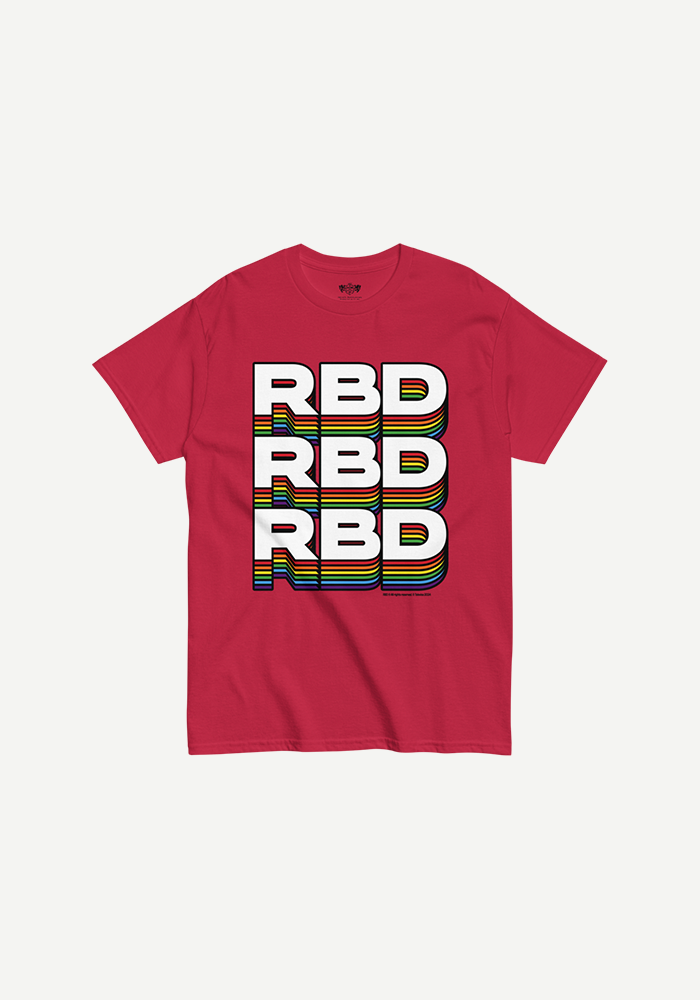 RBD Rainbow Logo Red Tee